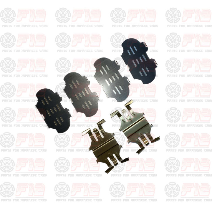 Комплект установочных антискрип пластин для суппорта Akebono Sport 4-pot Nissan 370Z Infiniti G Q50 Q60 Q70 EX QX50 FX QX70 D108MJL00J D108M-JL00J